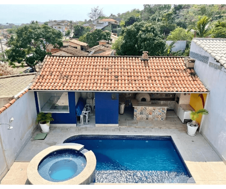 Casa Tartaruga Búzios, piscina, sauna, 7 quartos